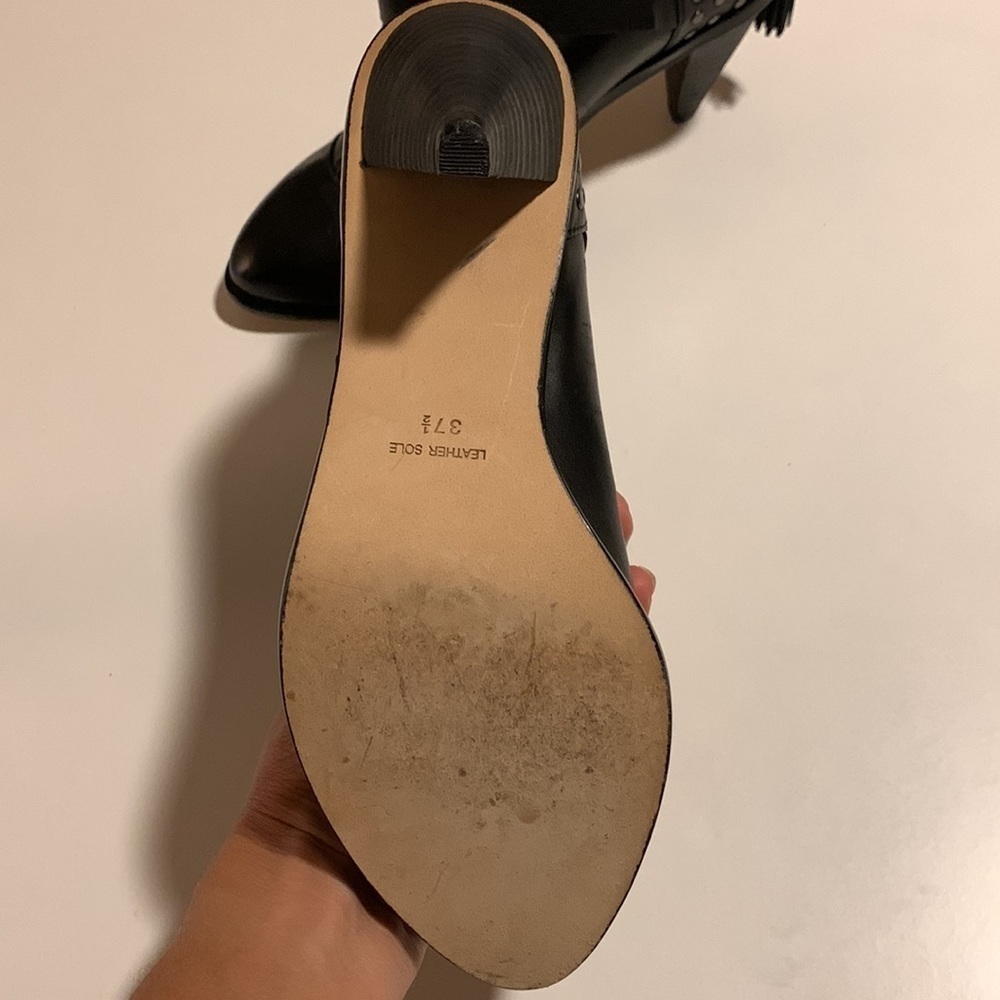 𝅺PLENTY by Tracy Reese stuffed black ankle boots size 37.5- gently used - Picture 8 of 16